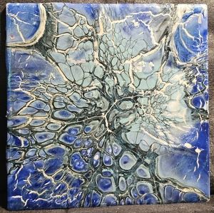 4.25"handpainted ceramic tile